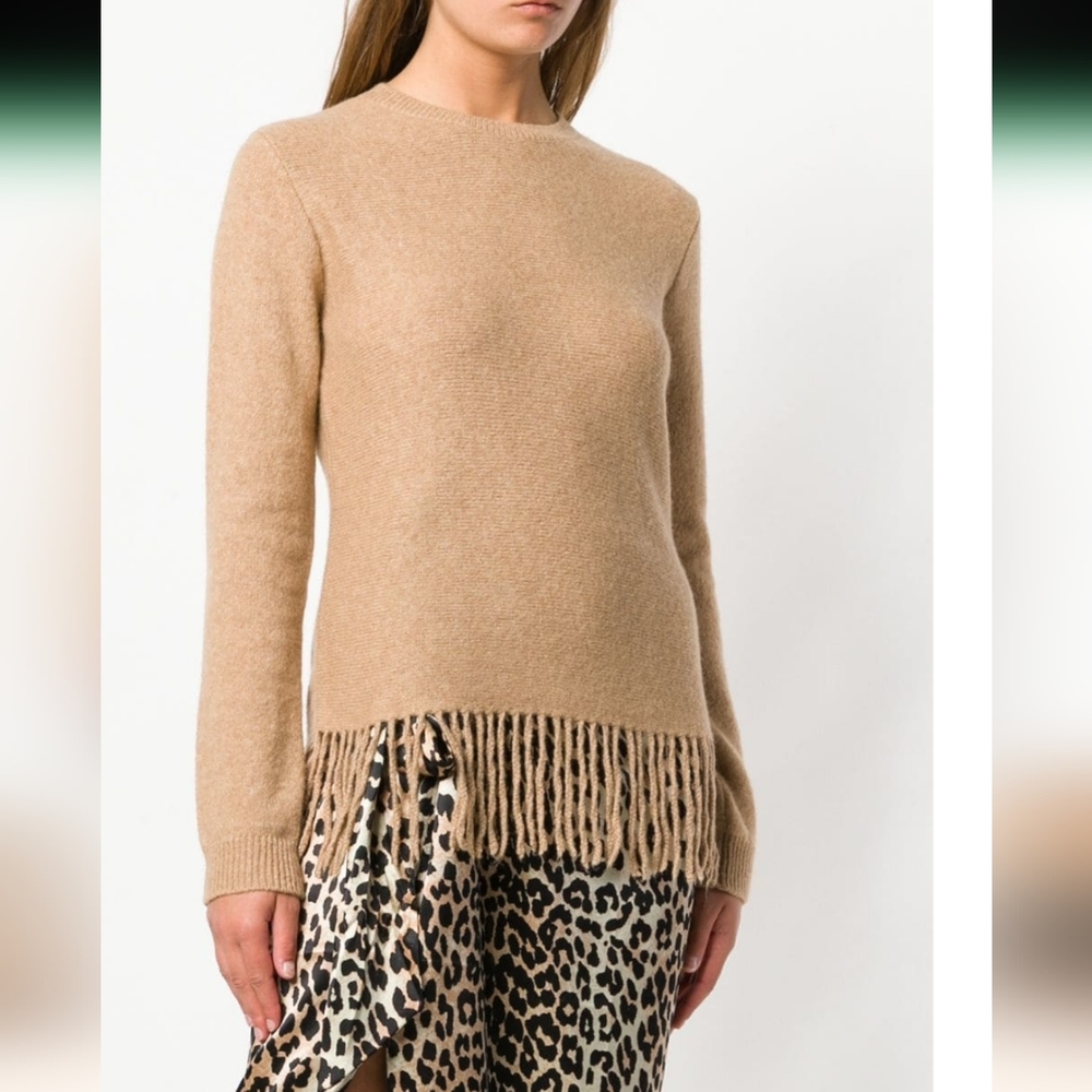 Max Mara Fringed Hem Sweater Size Medium
